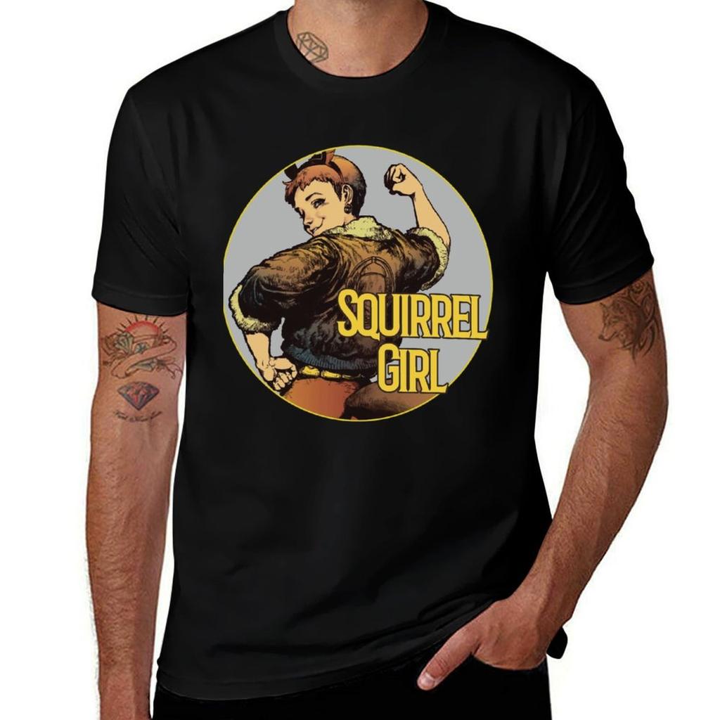 Squirrel Girl Fitted Tshirt Plus Size Quick Dry Sports Tee