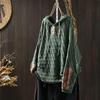 Женский зимний свитер с капюшоном и завязками, повседневный свитер с длинными рукавами, свободный свитер в винтажном стиле с цветовыми блоками