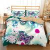 Floral Duvet Cover Butterfly Flower Bedding Set Full King For Girls Women Botanical Flowers Comforter Cover With 2 Pillow Cases