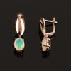925 Sterlng Silver Chic Earring with Natural Colorful Opal Oval 6*8mm Gemstone Fine Jewelry Fashion Look for Women Wife Nice Gift