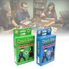 Захватывающая карточная игра Dutch Blitz для семейного веселья с красочными картами синего и зеленого цветов