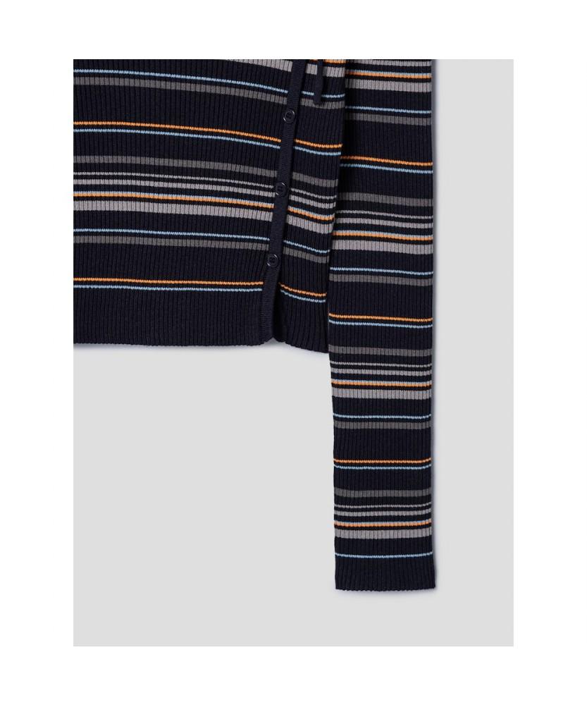 8SECONDS Multi Stripe Pullover Navy