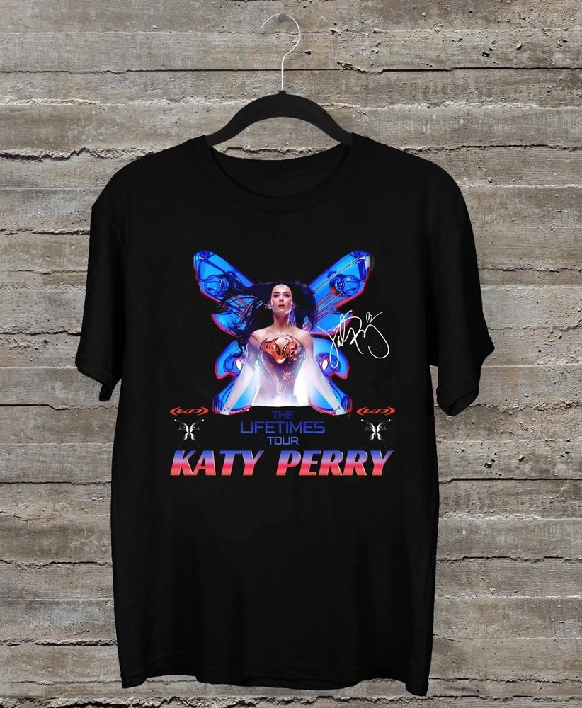 Katy Perry Signature TOUR 2025 Черная хлопковая футболка всех размеров S-5XL Унисекс футболка