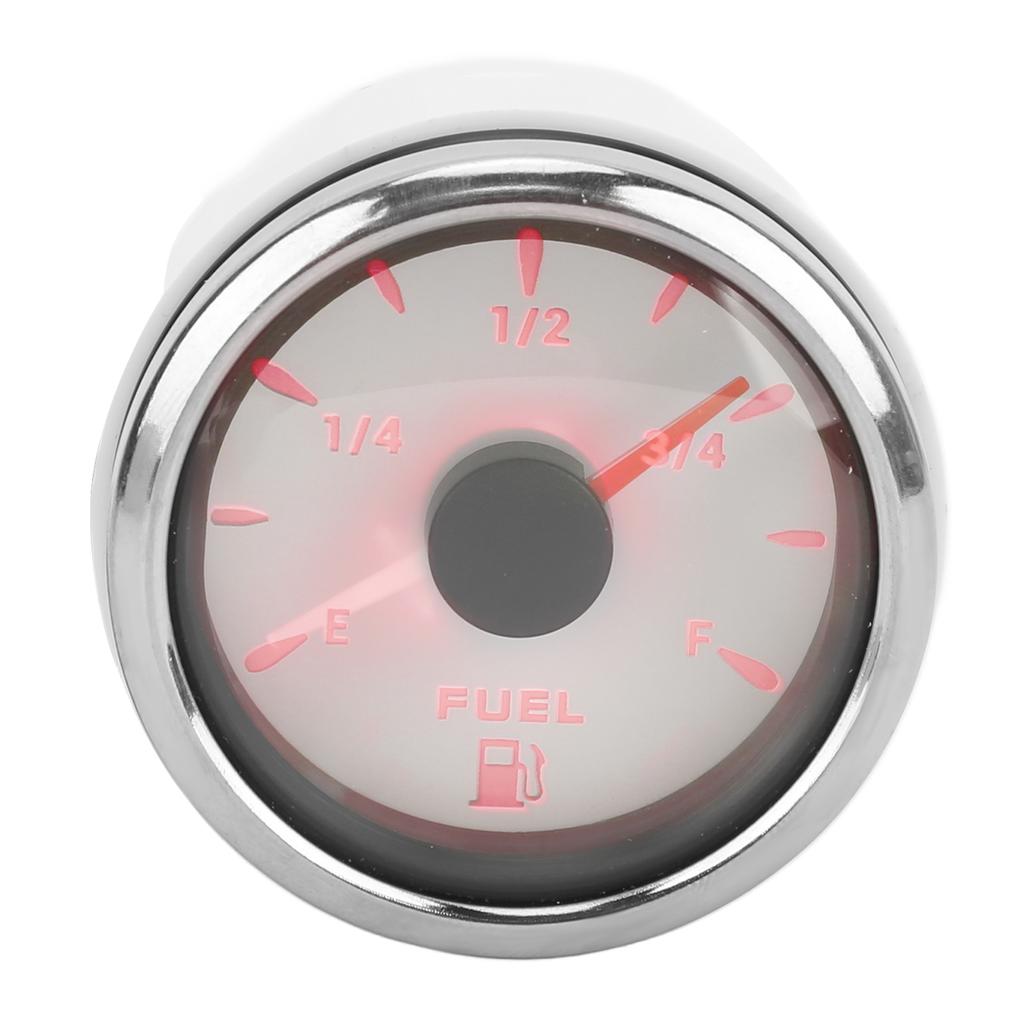 52MM Fuel Level Gauge 0‑190 Ohm Fuel Tank Meter with 7 Color Backlight for Car Boat RV Yacht