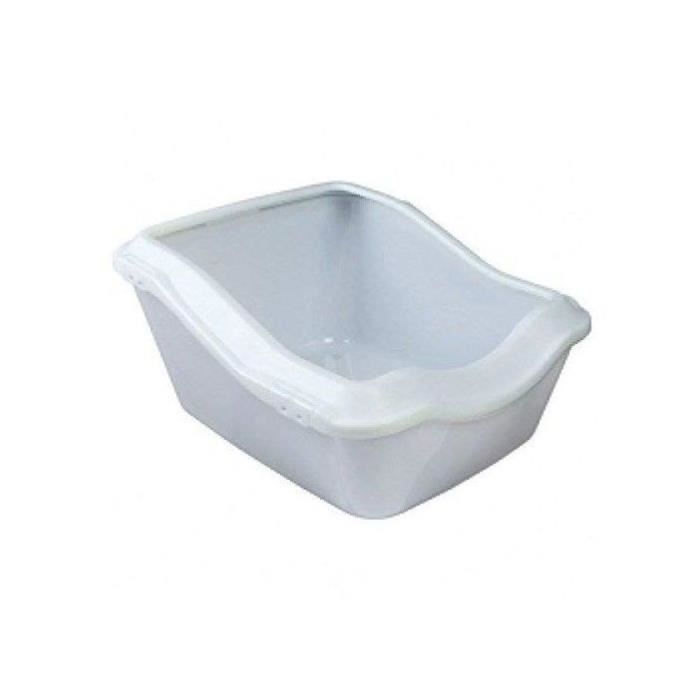 Bac à litière TRIXIE Cleany Cat - Rebord - 45 × 29 × 54 cm - Blanc