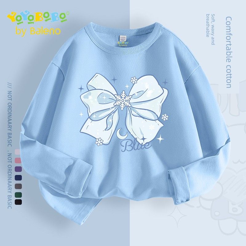 Baleno Kids Ybb Series Girls' Tops Base Layer Spring and Autumn Style Children's Long Sleeve Very Nice Girls' T-Shirt