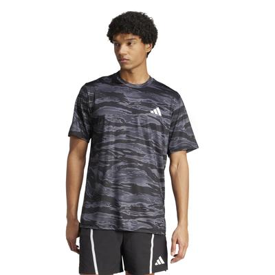 Adidas Train Essentials Camo AOP Футболка с коротким рукавом KQC46 Мужская Черный/Серый (JN5953)