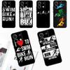 Swim Bike Run Triathlon Phone Case For Redmi Note 12 11 9 10 13 Pro Plus 9S 10S 11S 12S Redmi 13C 9C 10C 12C Cover