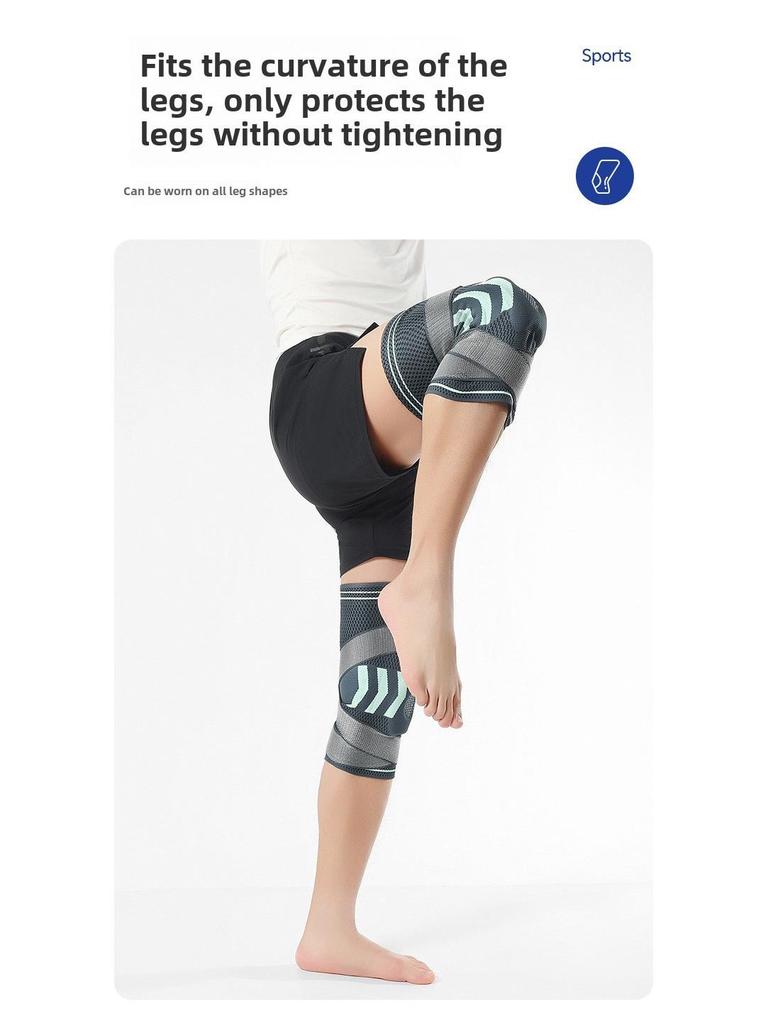 Breathable Silicone Knee Pads for Meniscus Protection, Double Strap Design for Basketball & Cycling