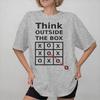 Graphic Printing Think Outside The Box Game T Shirt For Unisex Unisex 100 Cotton Summer Fashion Tshirts Short Sleeve Clothes
