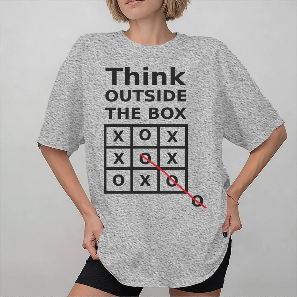 Graphic Printing Think Outside The Box Game T Shirt For Unisex Unisex 100 Cotton Summer Fashion Tshirts Short Sleeve Clothes