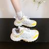 2025 New Summer Mesh Breathable Dad Shoes Women's Platform Fashion Casual Sports Shoes Versatile Little White Shoes