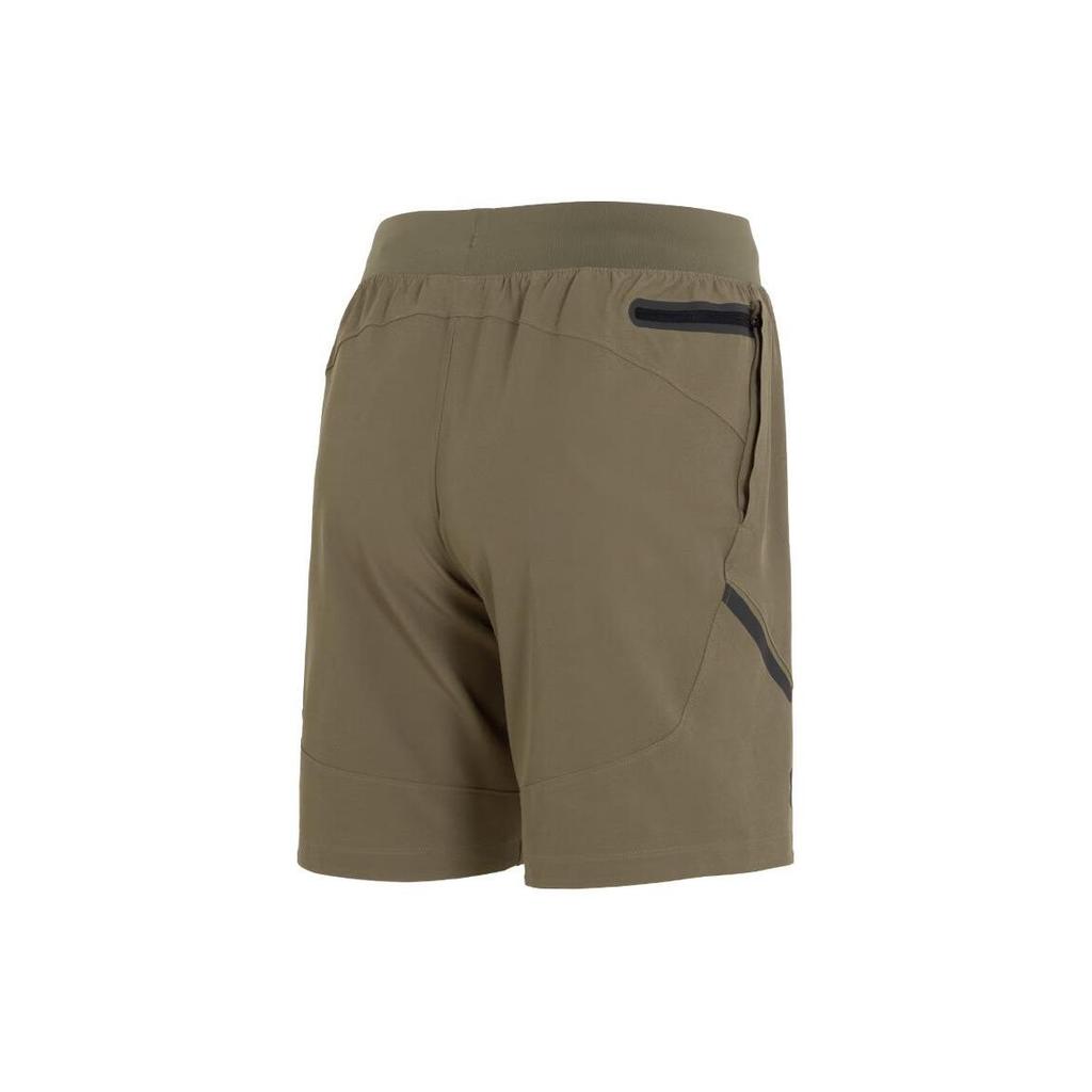 Under Armour Однотонные повседневные шорты для бега на открытом воздухе со средней талией, мужские шорты темно-оливково-зеленого цвета 1370378-361