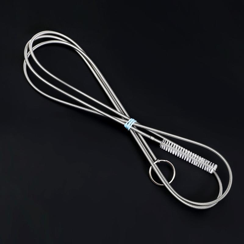 Refrigerator Cleaner Spiral Cleaning Brush Stainless Steel Pipe Cleaning Bendable Tube Washing Home Supplies