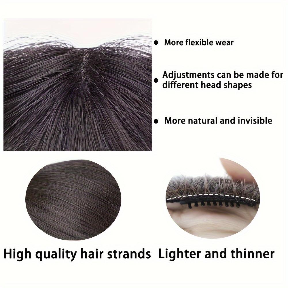 MERISIHAIR Синтетические волосы, цельный прямой зажим для наращивания волос, плоская челка с воздушной челкой спереди и париком для женщин, повседневное использование