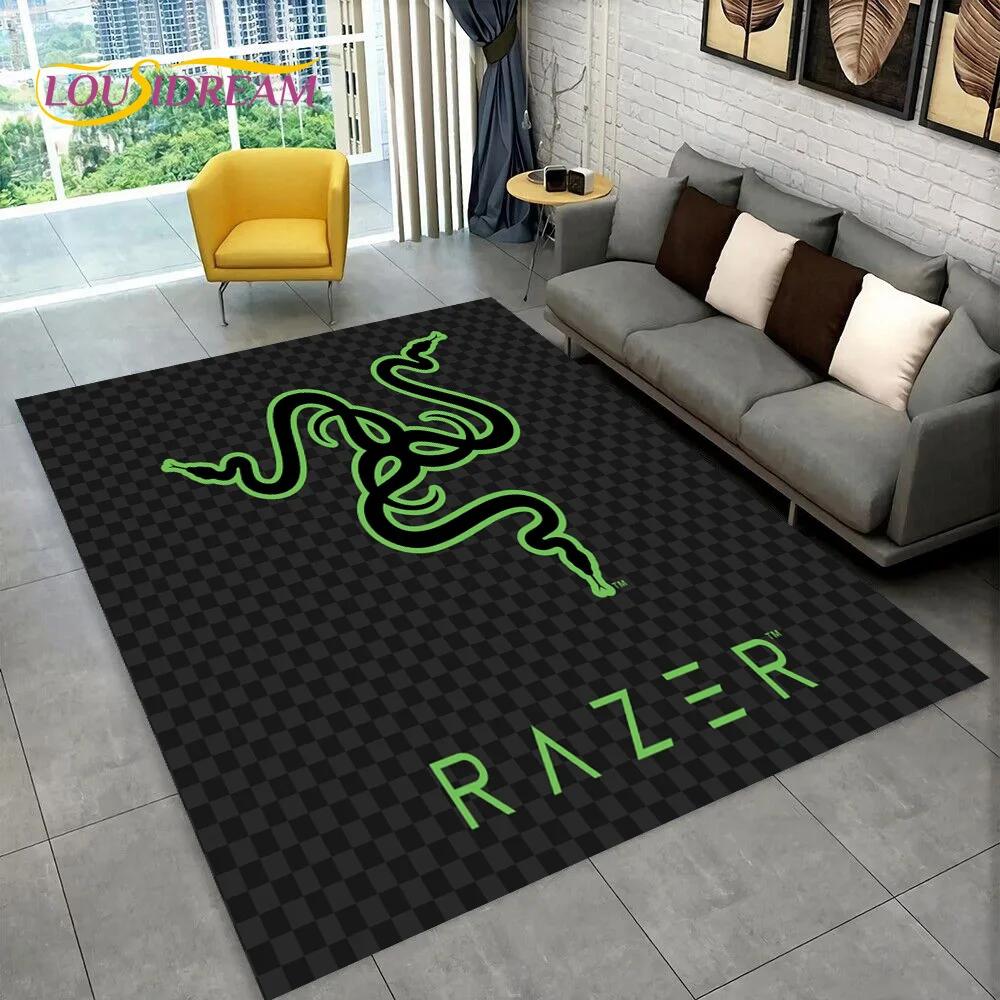 3D Логотип Razer Игра Геймер Змея Ковер Коврик для Дома Гостиной Спальни Дивана Придверный коврик Декор, детский игровой коврик Нескользящий коврик для пола