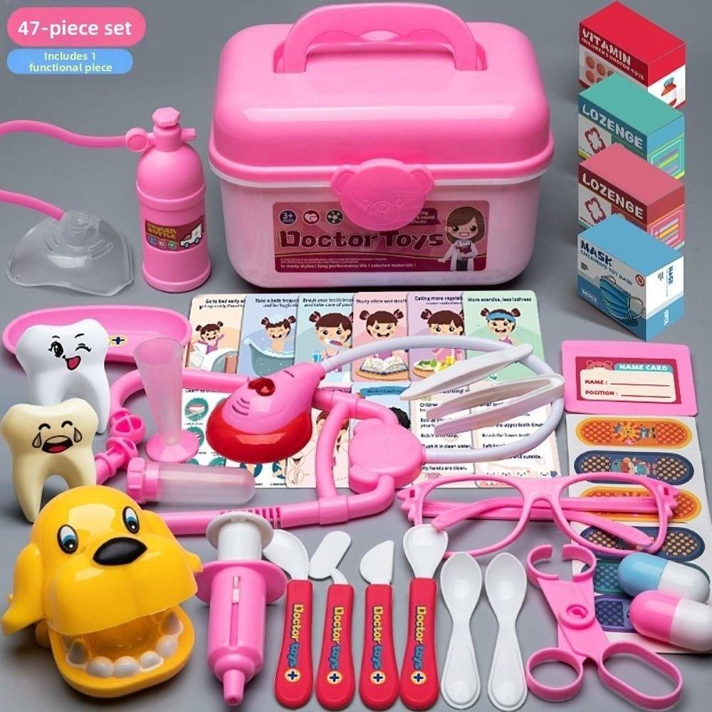 Simulation Dentist Children Doctor Play Set Educational Nurse Tools Bag Toys Kids Gift