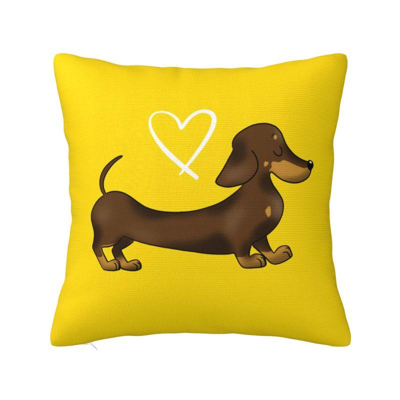 Dachshund Cushion Cover cm Soft Sausage Badger Wiener Dog Throw Pillow Case Bedroom Decoration Bedding Sofa Pillowslip