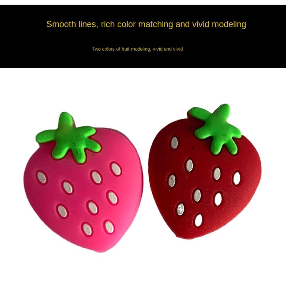Strawberry Tennis Racket Shock Pad Silicone Tennis Racket Vibration Dampeners  Tennis Racket