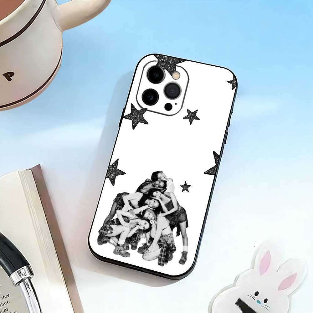 Group singer-KATSEYE Phone Case For iPhone 17,16,15,14,13,12,11 Plus,Pro Max,XS,Soft Silicone Black Cover