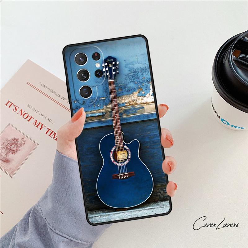 Музыкальный чехол для телефона с изображением скрипки и гитары Для Samsung Galaxy S24 S25 S23 S22 Ultra Note 10 20 Plus S20 S21 FE Чехол