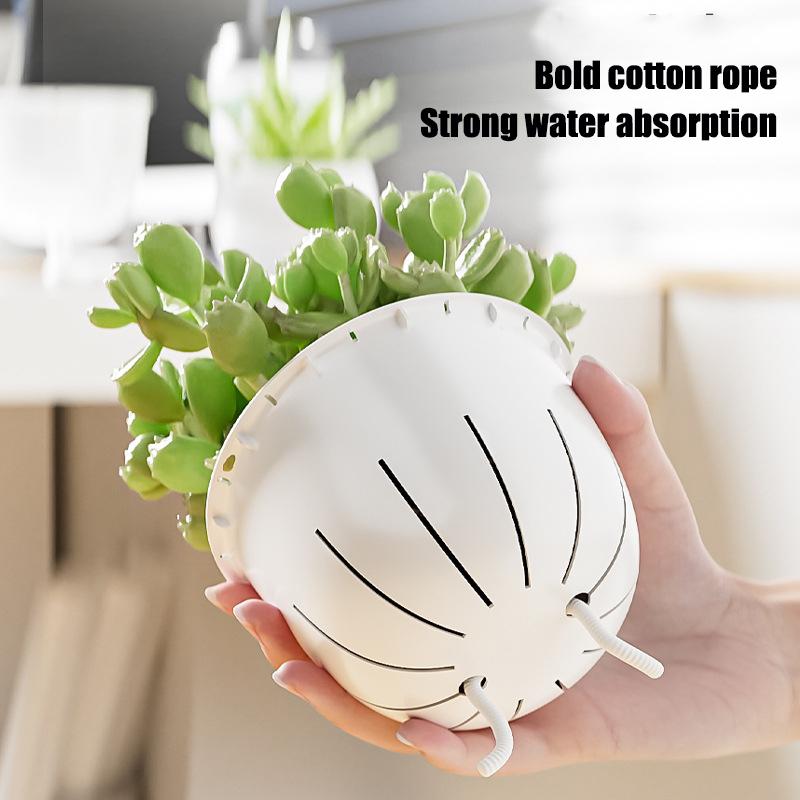 Самополивающийся цветочный горшок, автоматический впитывающий воду цветочный горшок, прозрачный двухслойный пластиковый горшок для суккулентных растений, декоративный горшок