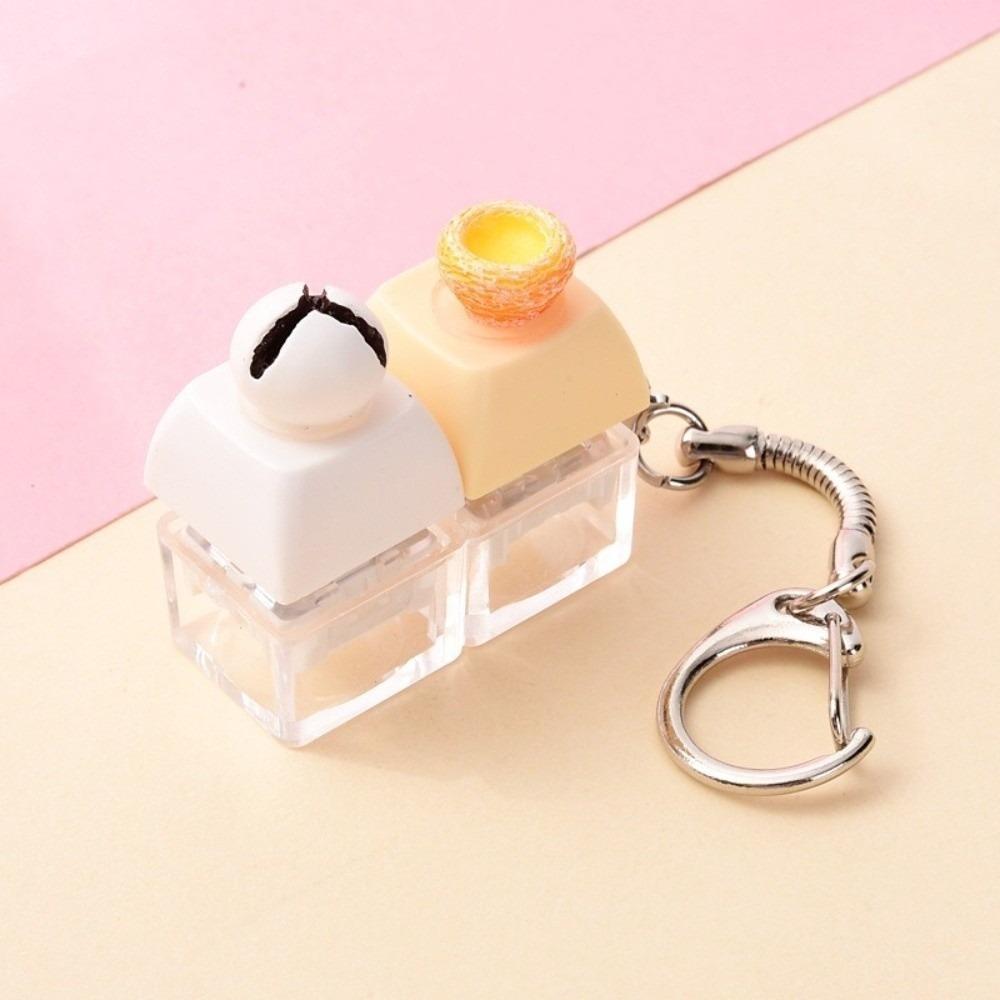 Luminous Optional Fidget Keychain Mini Food Design Squishy Keychain Backpack Pendant