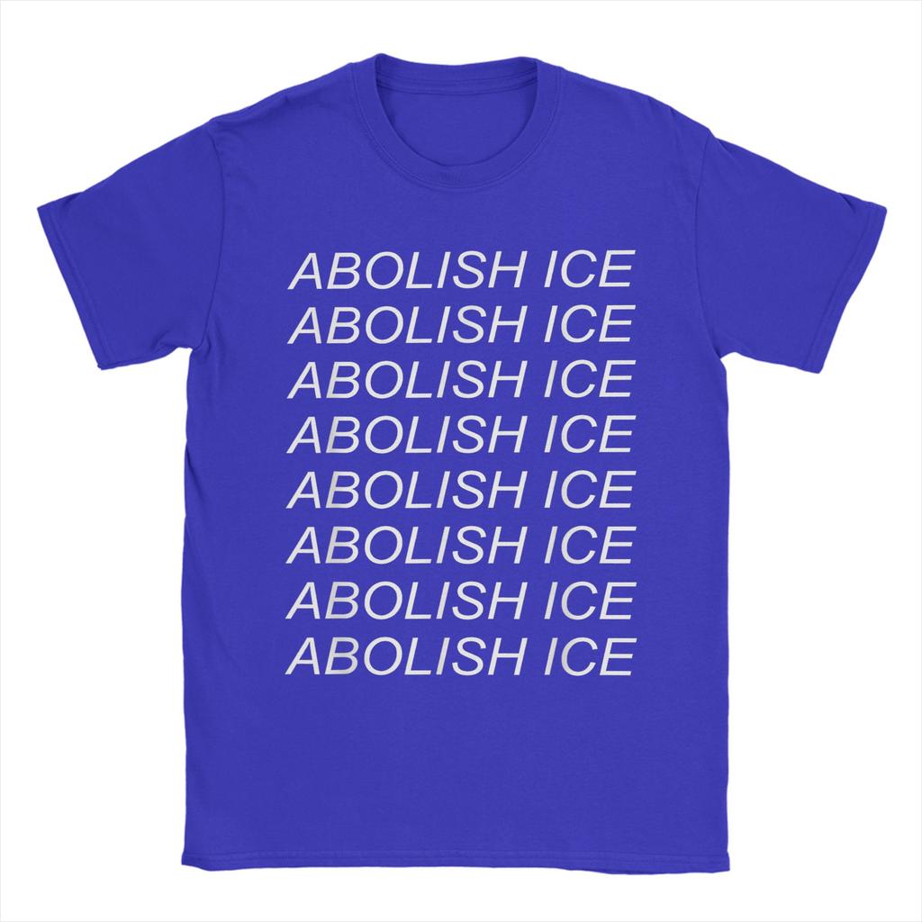 Abolish Ice Immigration Refugee T Shirt Summer Popular TShirts Unisex Cotton Crew Neck Plus Size Clothes Short Sleeve Vintage Tops