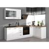ATLAS Complete Corner Kitchen with 8 Elements (reversible Right / Left) - White Decor - L270 Cm - Worktop Not Included
