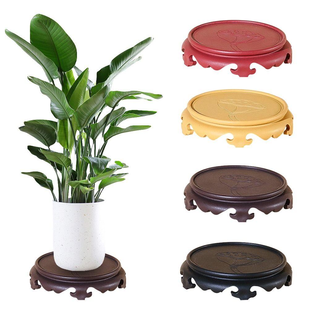 Однотонный поднос для цветочного горшка Круглая подставка для украшения аквариума Новая подставка для горшечного растения Дом
