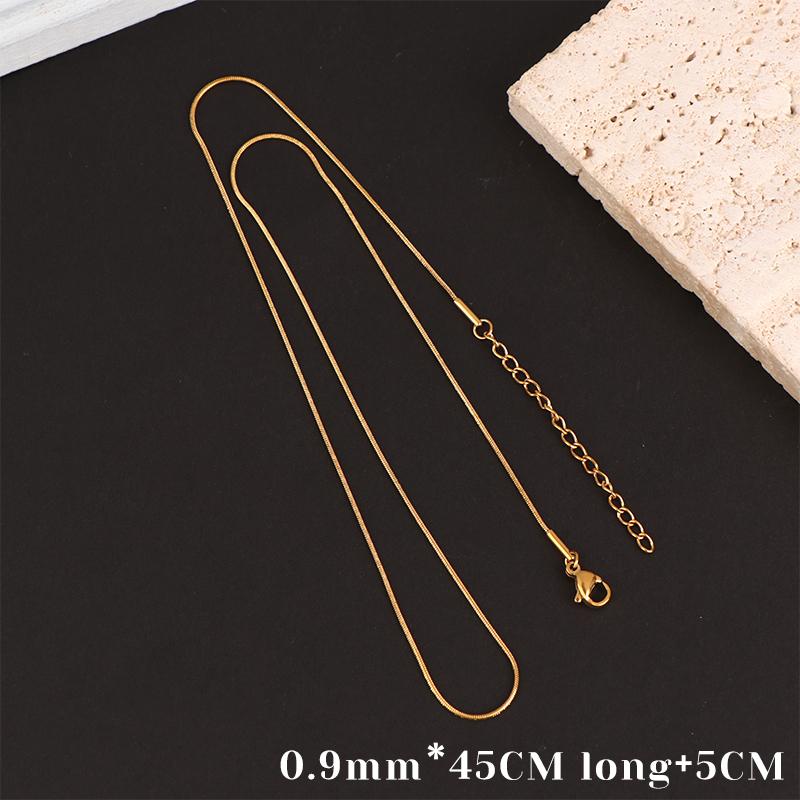 Женские длинные ожерелья из нержавеющей стали в виде змеиной цепи и витого каната, золотого и серебристого цвета, с застежкой-лобстером