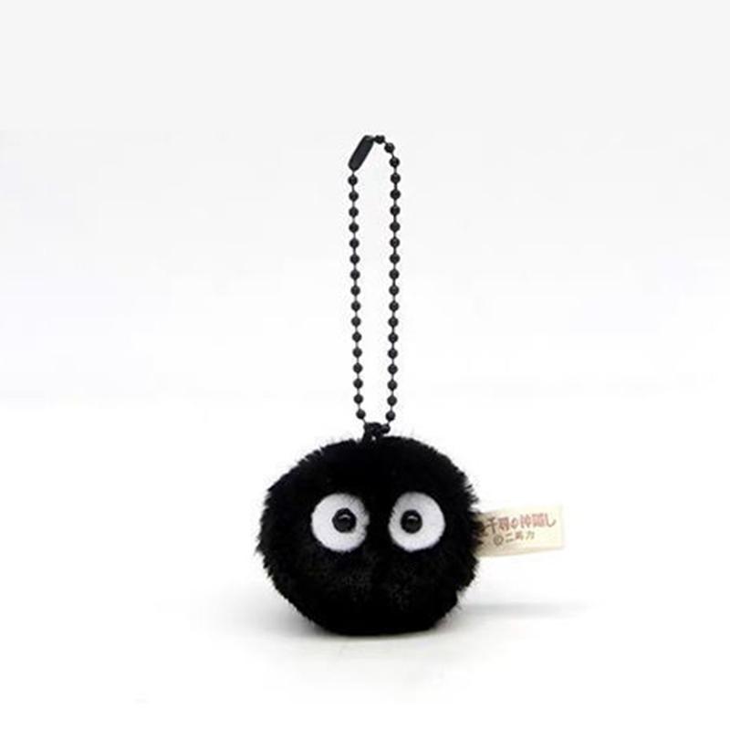 New Anime Pet Toy Coal Ball Figurines Keychains Accessories Cute Plush Black Coal Ball Cartoon Bag Pendants Gift