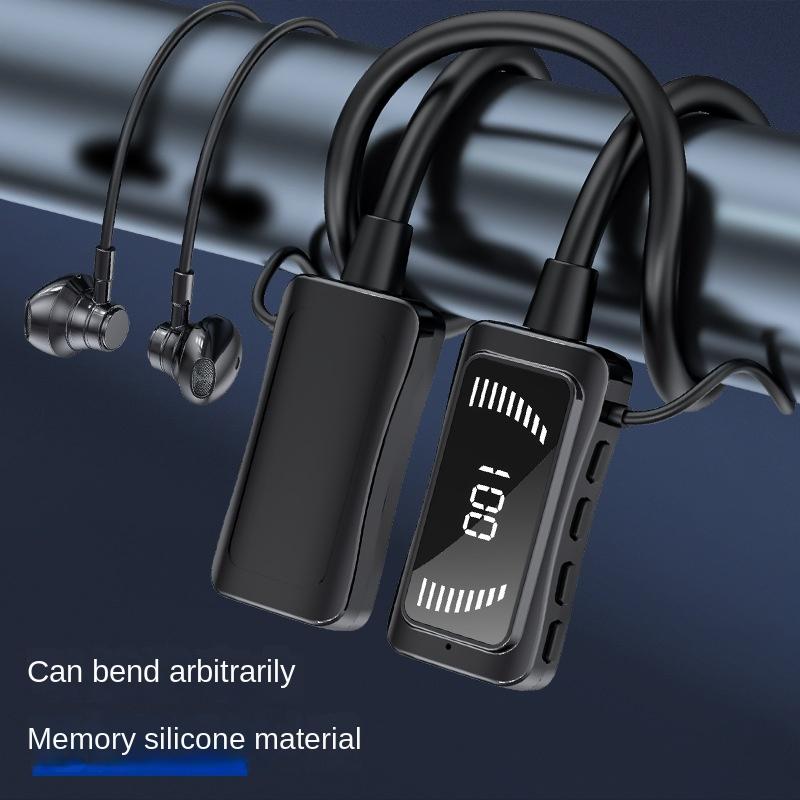 Беспроводная Bluetooth-гарнитура с креплением на шее, цифровым дисплеем и сверхдлительным режимом ожидания