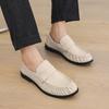 Французские ретро туфли на плоской подошве мужские оригинальные бежевые повседневные туфли мужские слипоны удобные легкие мужские лоферы mocasines de hombre
