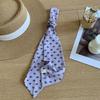 Leopard Print Polka Dot Scarf Printed Shirt Tie Elegant Floral Scarf  Party