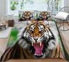 3D Printed Animal Tiger Comfortable Duvet Quilt Cover Pillowcase Bedding Set Children Bedroom Decoration Home Textile