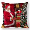 Рождественская наволочка Санта-Клаус Снеговик Подарок Поезд Лось Сани Рождество Новогоднее украшение Офис Диван Автомобиль Плед Наволочка
