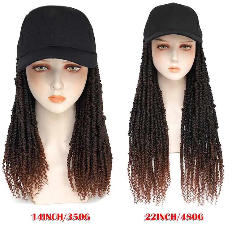 Julianna Hair Factory Synthetic Bomb Twist Baseball Cap Wig Bomb Twist Hat Wigs