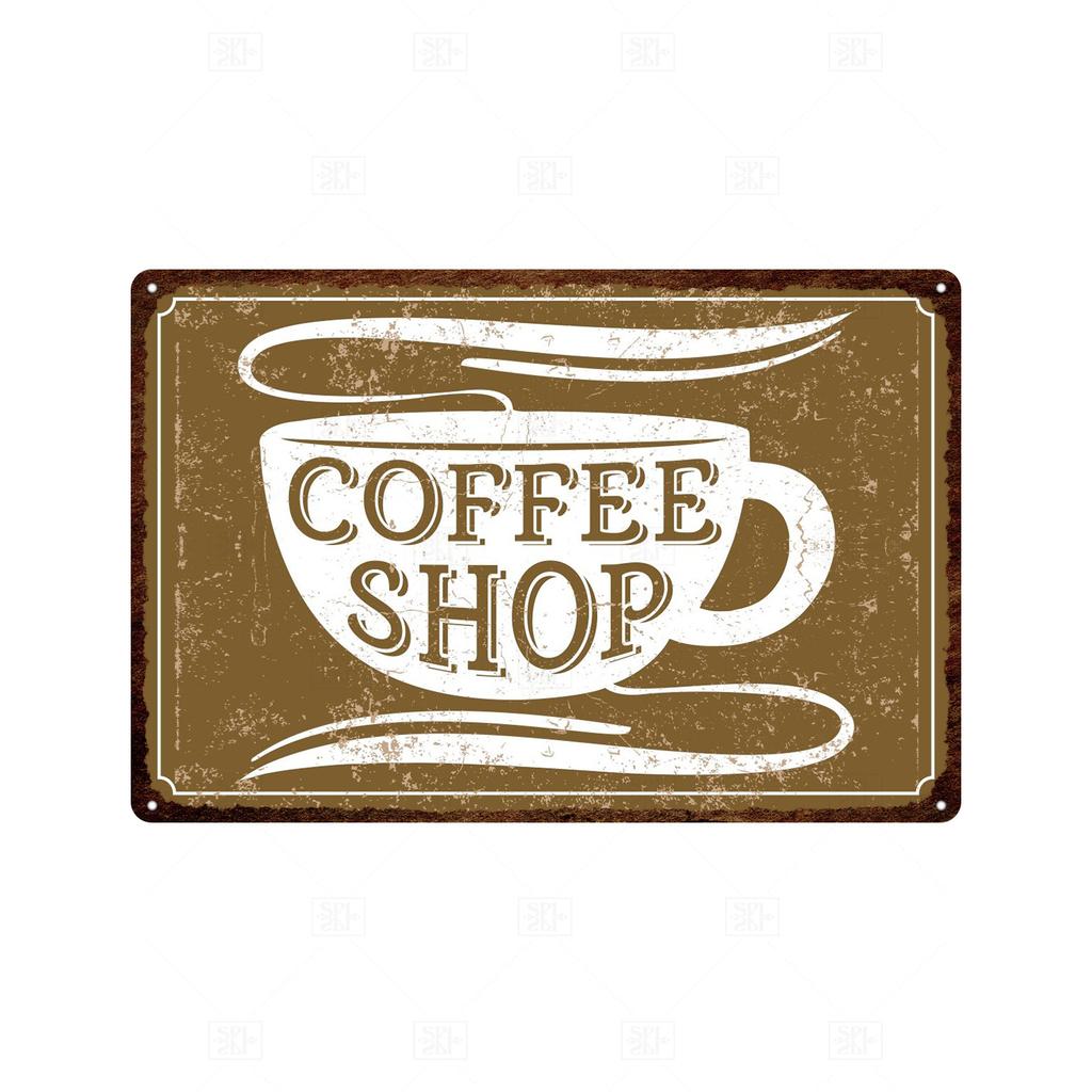 Винтажная жестяная вывеска для кофе, металлическая вывеска, декоративная табличка в стиле ретро, ​​украшение для кафе, кухни, гостиной, кофейни-бара