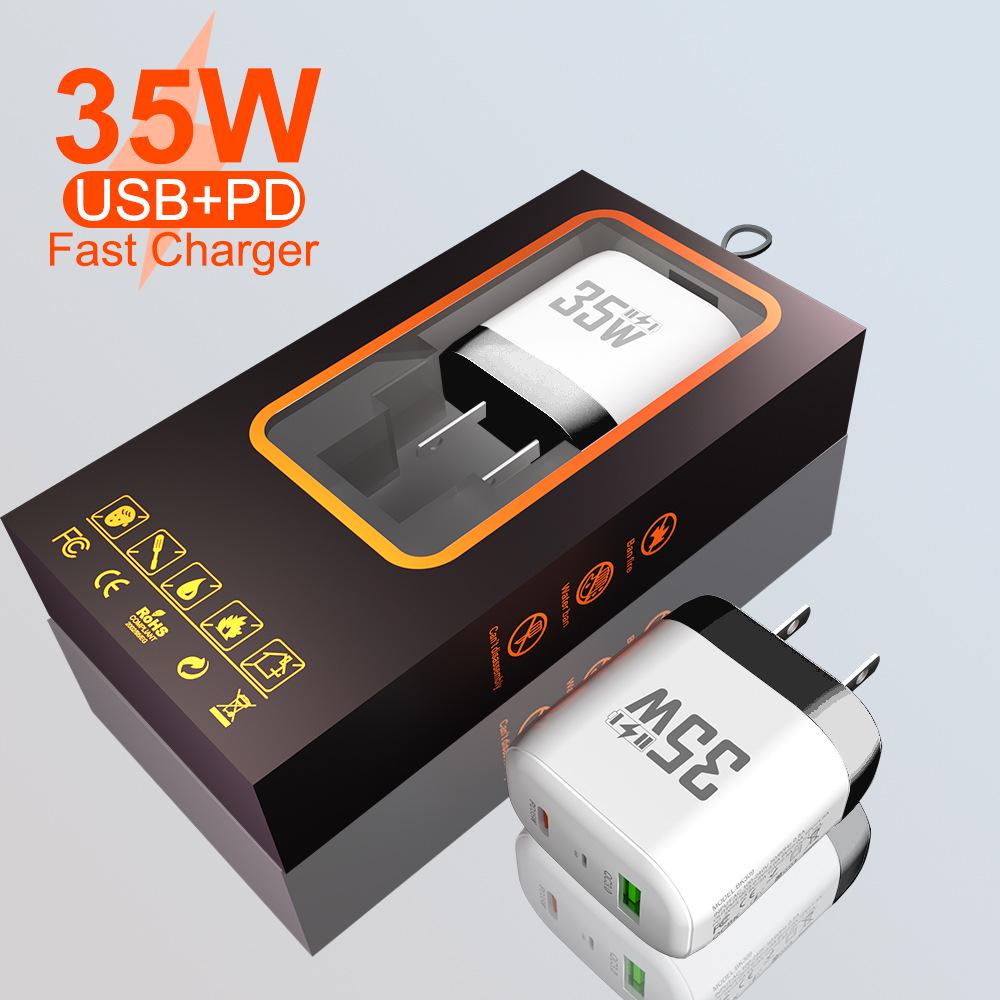 35W QC 3.0 PD Fast Charger GaN USB - EU & US Standard