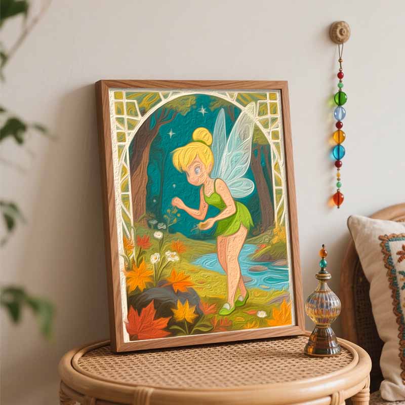 Disney Динь-Динь Лесные Цветы Фей Цифровой Масляный Живопись Арт-Набор Ручная Роспись Домашний Декор