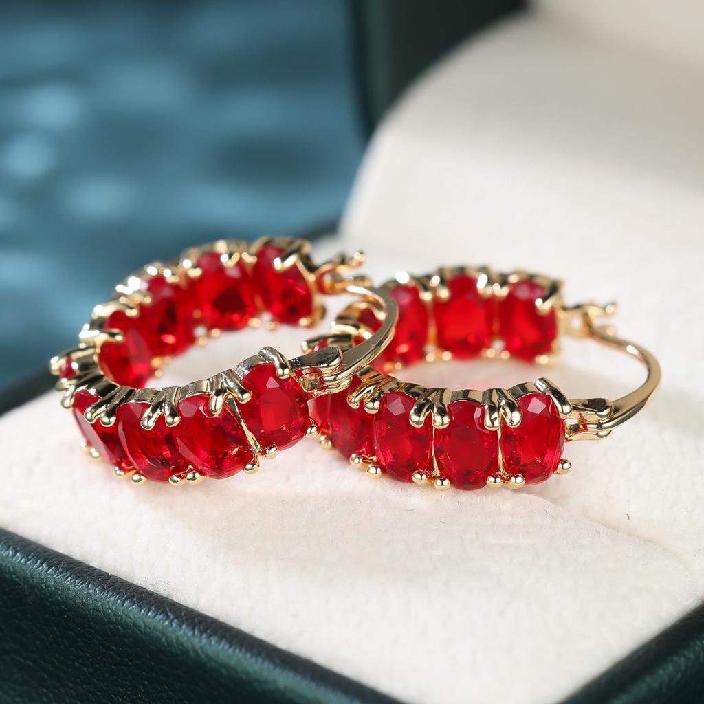 New Egg Shaped Atmospheric Glass Earrings for Women Fashionable Personalized and Versatile Design