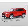 1/24 Toyotas RAV4 SUV Alloy Car Model Diecast Metal Toy Off-road Vehicles Car Model Simulation Sound and Light Children Toy Gift