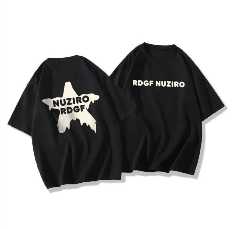 Весна/Лето 2024 Трендовая свободная хлопковая футболка для студентов - Средняя длина, короткий рукав