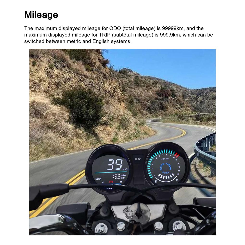 Спидометр Цифровая приборная панель Тахометр Датчик Универсальный Мотоциклетный Датчик Уровня Топлива Мотоциклетный Датчик Простая Установка