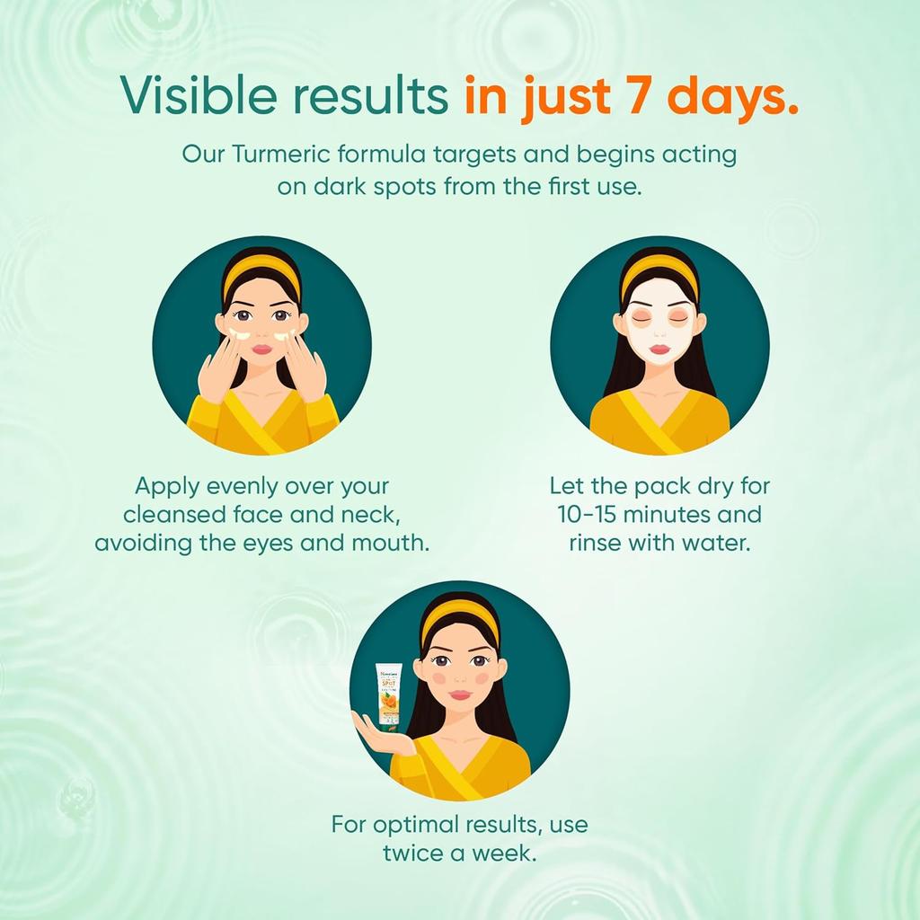 Himalaya Dark Spot Clearing Turmeric Face Pack 100G For Radiant Clear Skin And Even Tone Natural Skincare