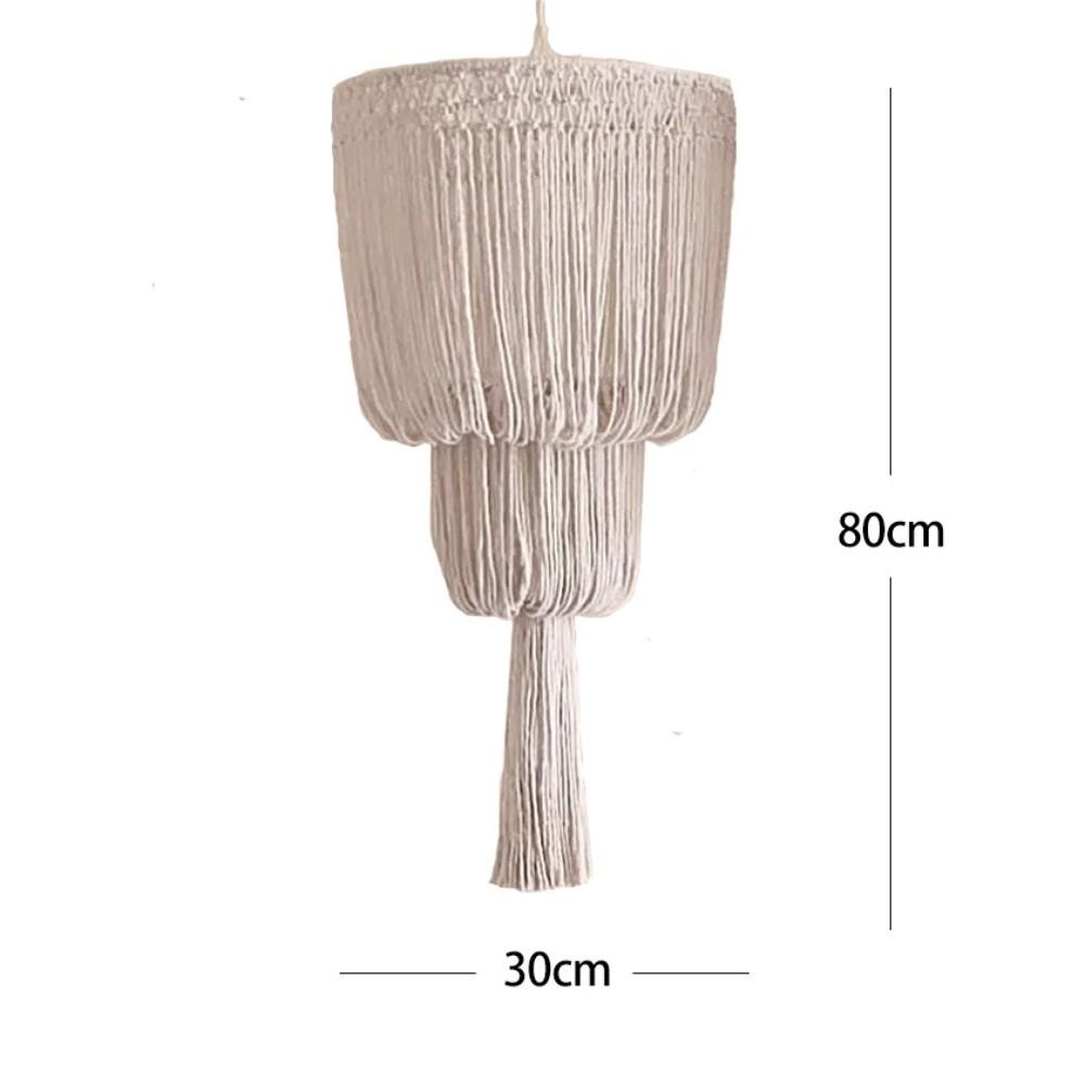 Handwoven Woven Tapestry Lampshade Hanging Tassel Light Shell Hanging Light Cover Living Room