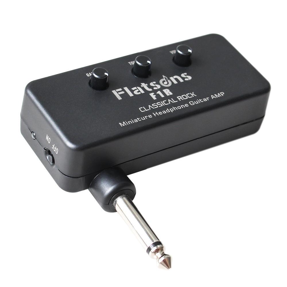Guitar Headphone Amp Practice Mini Amplifier with Amp Sim Overload Distortion Flanger F1R