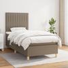 3142461 vidaXL Divan Bed with Mattress Taupe 90x190 Cm Fabric