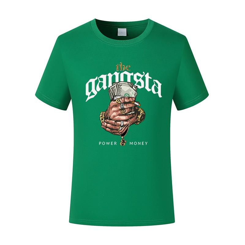 Men's Printed Youth Pure Cotton Couple Short-sleeved T-shirt Summer Comfortable and Breathable Round-neck Clothing